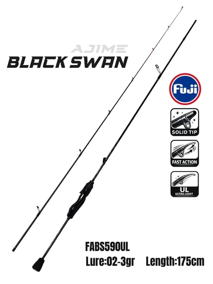 Fujin Ajime Black Swan 190cm 03-4gr Aji LRF Kamışı