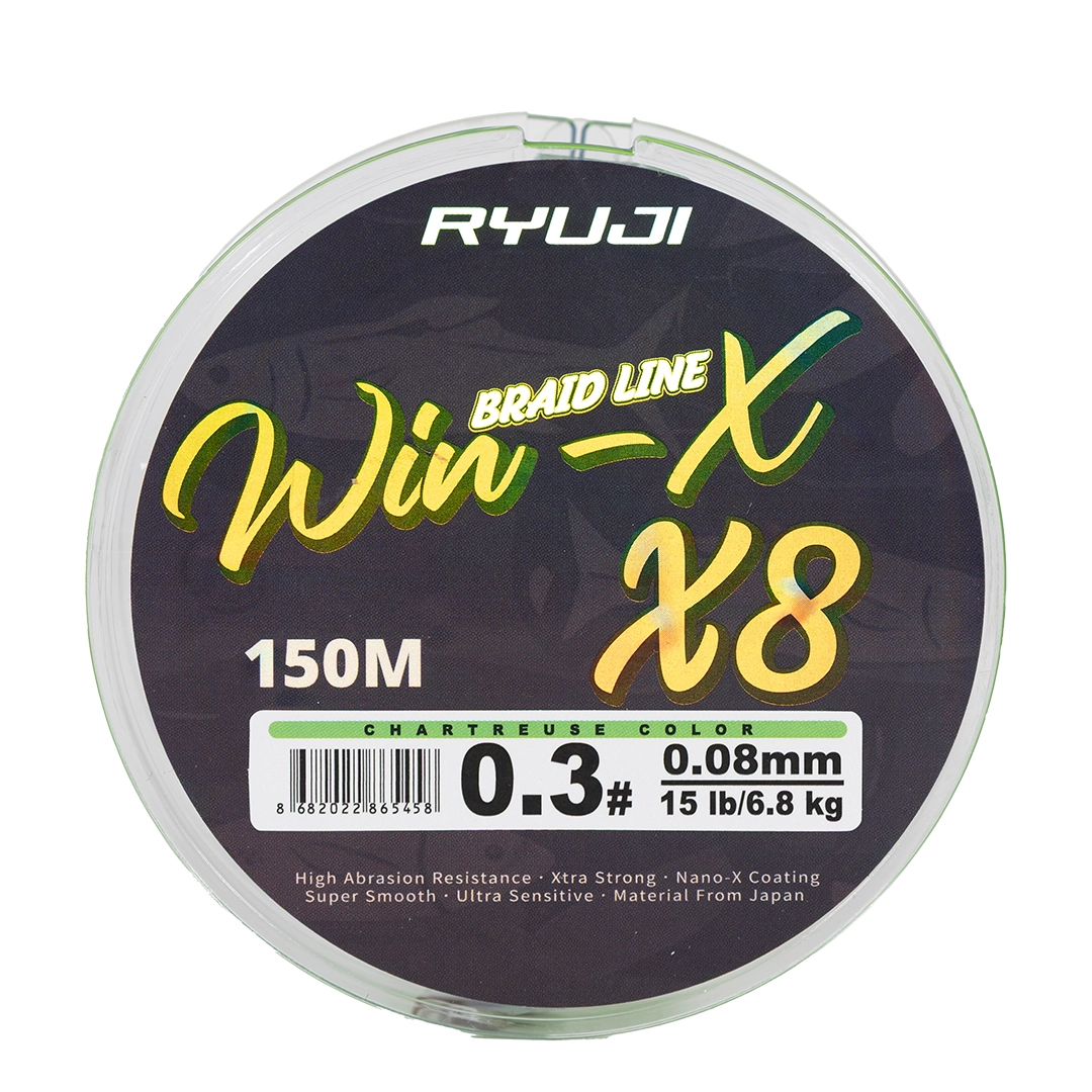 RYUJI WINX X8 150M CHARTREUSE İP MİSİNA 0.10MM