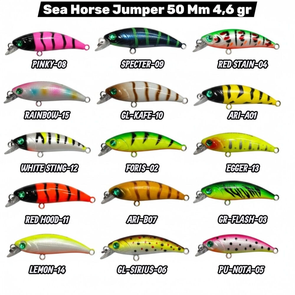 Sea Horse Jumper 50 Mm 4,6 gr Rainbow-15#