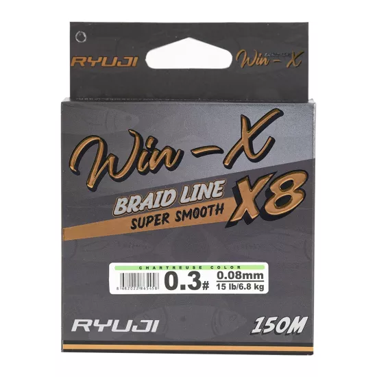 RYUJI WINX X8 150M CHARTREUSE İP MİSİNA 0.10MM